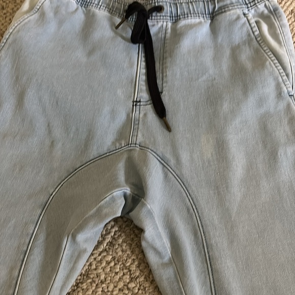 Zanerobe drop crotch jogger faded stretch denim pant - Picture 6 of 9